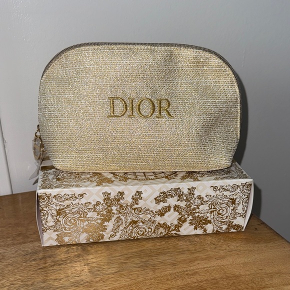 Dior Handbags - Dior Shimmering Gold Trousse Pouch